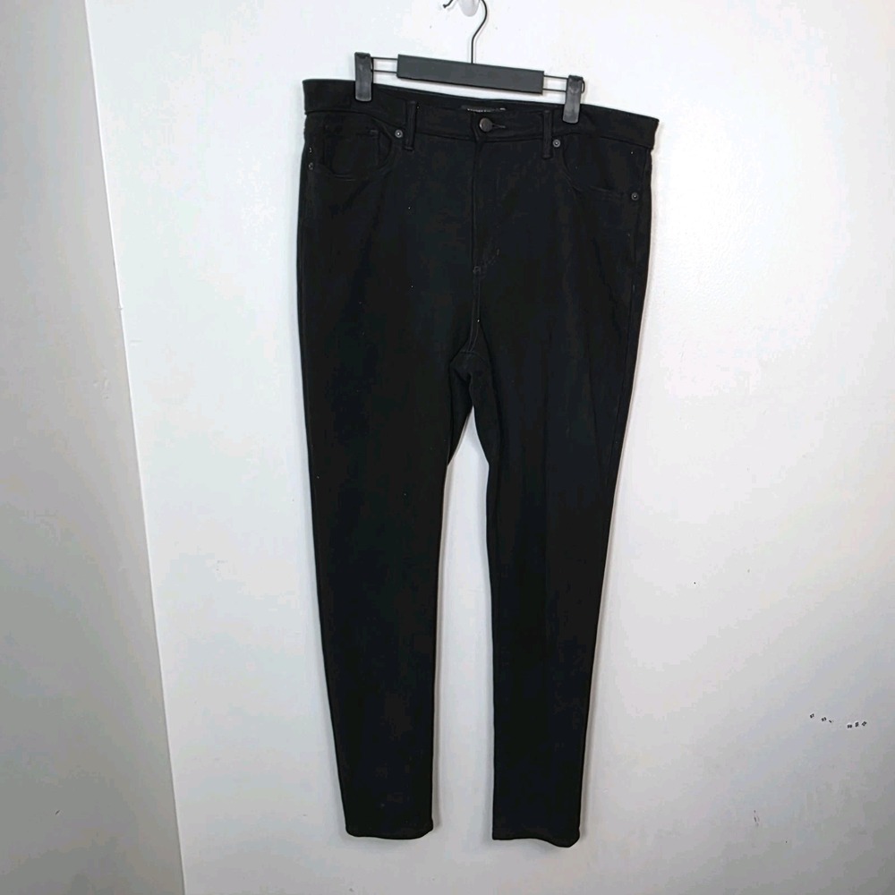 Banana Republic Factory Black Faux Suede High Rise Stretch Skinny Size 32 Tall